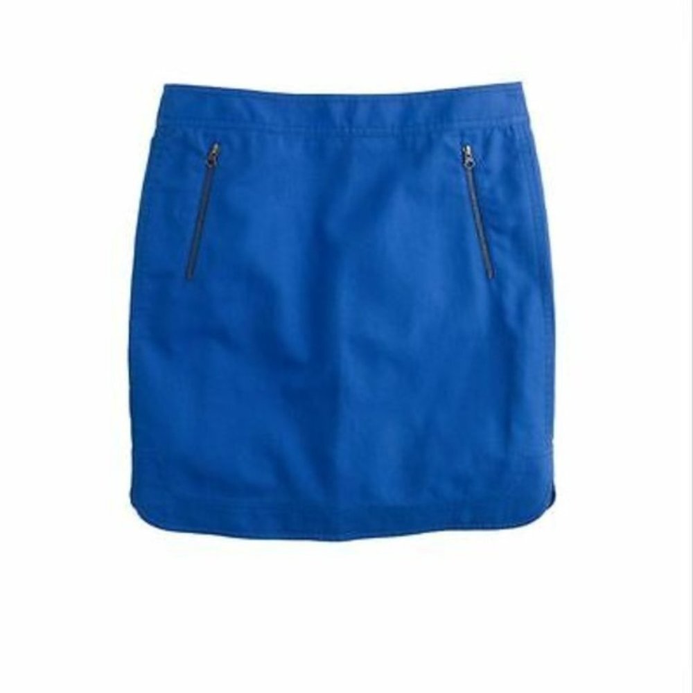 J.crew royal blue denim min shirt with pockets size 4 (R5)